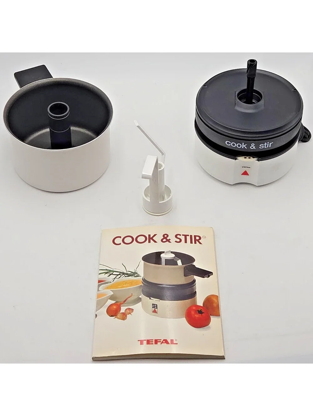 Vintage Tefal Cook & Stir 1L Electric Self-Stirring Saucepan w/ Manual